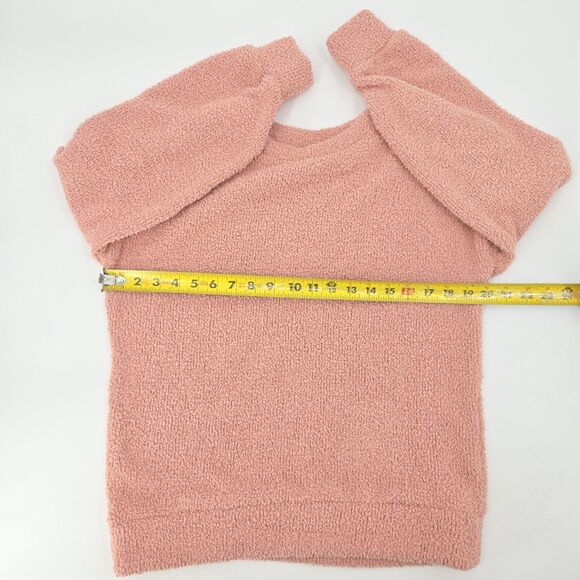 Wonderly Fuzzy Sweater Womens Size Small Pink Crewneck Soft Faux Sherpa Fall - Picture 5 of 6